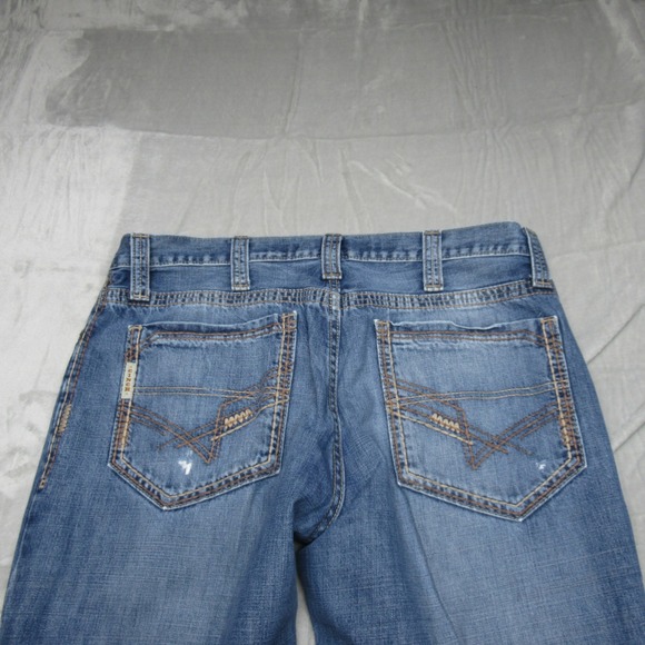 Cinch Green Label Jeans Mens 35x35 Blue Denim Bootcut Medium Wash Classic Fit - Picture 12 of 16